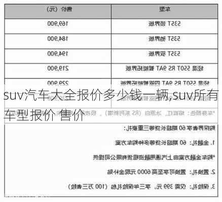 汽車報價大全新款SUV，購車指南與市場分析
